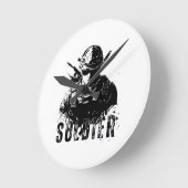 すべてのダニの勇気 ラウンド壁時計 (傾斜)