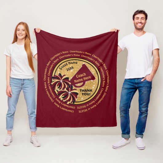 すべてのチアリーダーの名前、応援のコーチのギフトのアイディア フリースブランケット (インサイチュ)