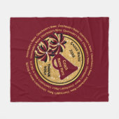 すべてのチアリーダーの名前、応援のコーチのギフトのアイディア フリースブランケット (正面(横))