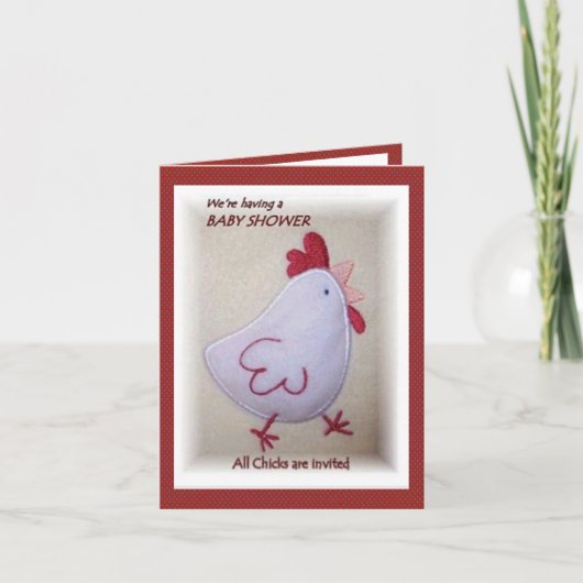 すべてのチックス招待されベビーシャワー 招待状 (正面)