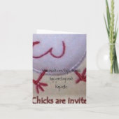 すべてのチックス招待されベビーシャワー 招待状 (裏面)