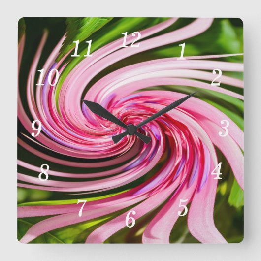 すべてのツイストアップウォールクロック スクエア壁時計 (正面)
