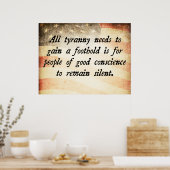 すべてのティラニーは引用文を必要とする ポスター (キッチン)