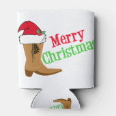 すべてのテキサス州・カウボーイ・ホリデーでメリークリスマス 缶クーラー (裏面)