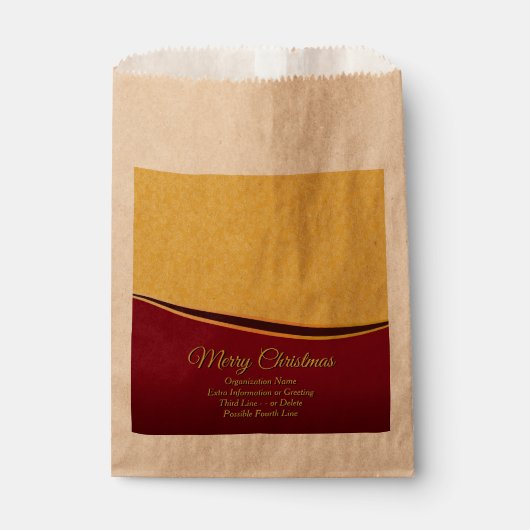 すべてのテキストをカスタマイズ可能なクリスマスパーティー組織変更 フェイバーバッグ (正面)
