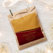 すべてのテキストをカスタマイズ可能なクリスマスパーティー組織変更 フェイバーバッグ (クリップ留めされた状態)