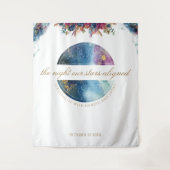 すべてのテキストをカスタマイズ可能な天体写真の背景 タペストリー (正面)