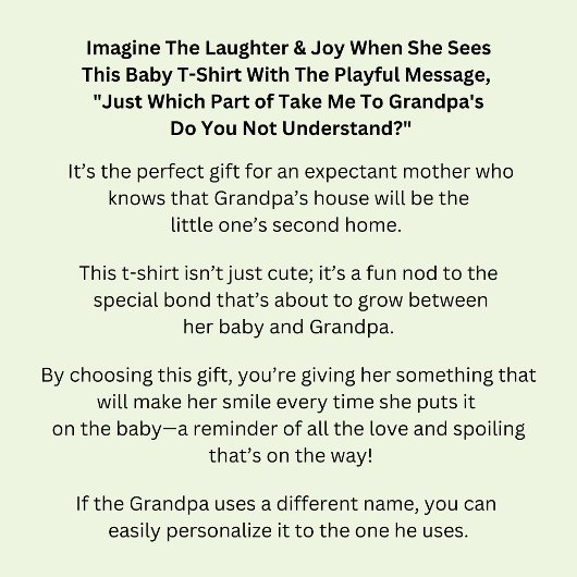 すべてのテキストを変更する おじいちゃんの家に連れて行って ベビーTシャツ