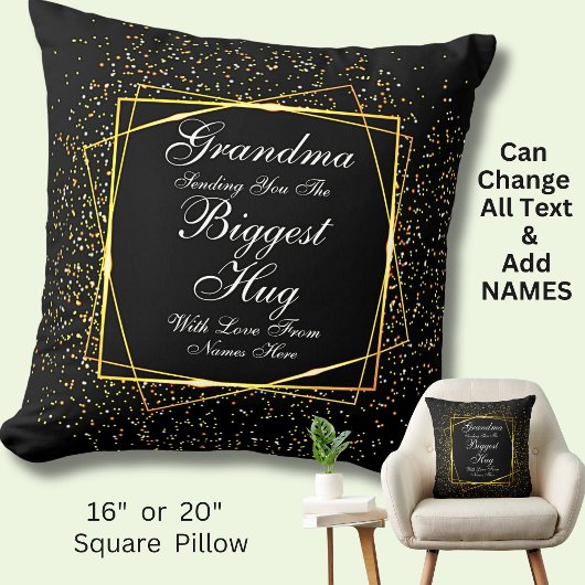 すべてのテキストを変更 ママとおばあちゃんに最大のハグを送る クッション