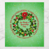 すべてのテキストを組織のクリスマスパーティーのワインに変更します。 ワインラベル (シングルラベル)