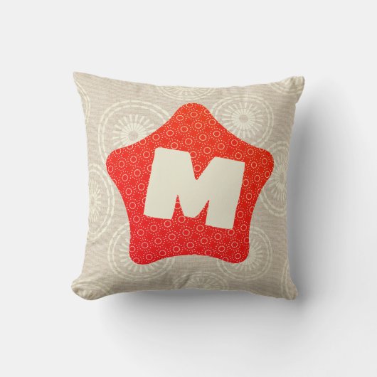 すべてのテクスチャルルックにモノグラム明るい星を追加 クッション (正面)