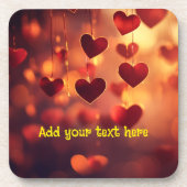 「すべてのテーブルに愛を」- カスタマイズ可能なコースターセット コースター (正面)