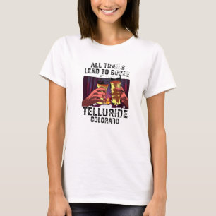 すべてのトレイルはテルルのキャンプ色をブーゼにつながる Tシャツ