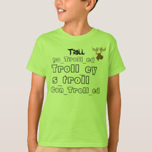 すべてのトロールの単語およびiTrollArmyロゴ Tシャツ
