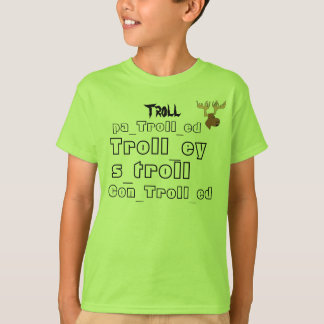 すべてのトロールの単語およびiTrollArmyロゴ Tシャツ