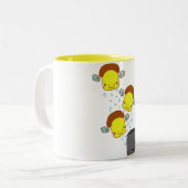 すべてのトーストは天国のマグに行きます ツートーンマグカップ (正面左)