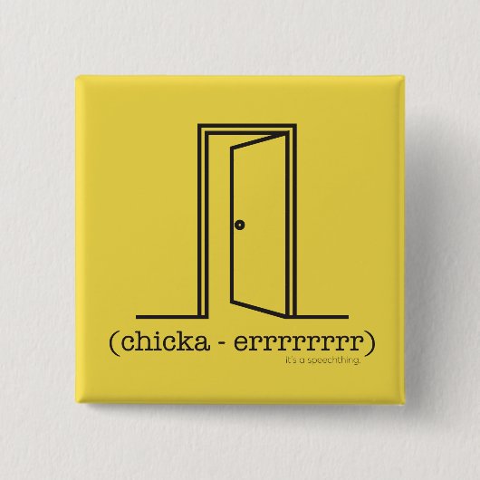 すべてのドアは騒音ボタンを作りません 缶バッジ (正面)