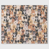 すべてのドッグズラッピング紙 ラッピングペーパー (フラット)