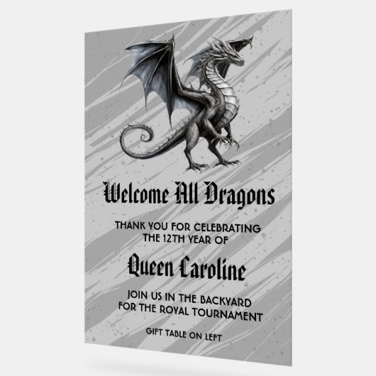 すべてのドラゴン誕生日アクリル記号を呼び出す アクリルサイン (傾斜)