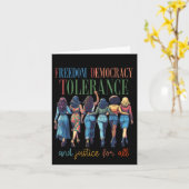 すべてのハのための自由の民主主義の寛容と正義 カード (黄色い花)