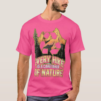 すべてのハイキングの女性は自然エコハイクの管理人 Tシャツ