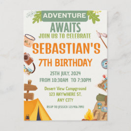 すべてのハッピーキャンパーに呼びかけ キャンピング ポストカード