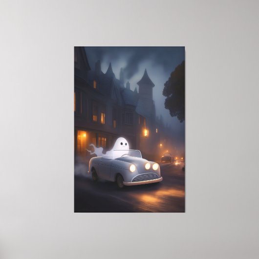 すべてのハロウィーンの精神 | 幽霊のジョライド キャンバスプリント (正面)