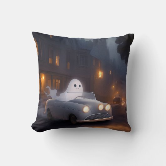 すべてのハロウィーンの精神 | 幽霊のジョライド クッション (正面)