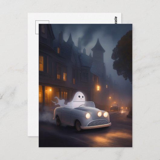 すべてのハロウィーンの精神 | 幽霊のジョライド ポストカード (正面/裏面)