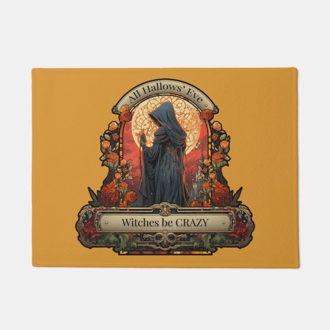 すべてのハロウイブウィッチズ引用文ハロウィン熱狂するー ドアマット (正面)