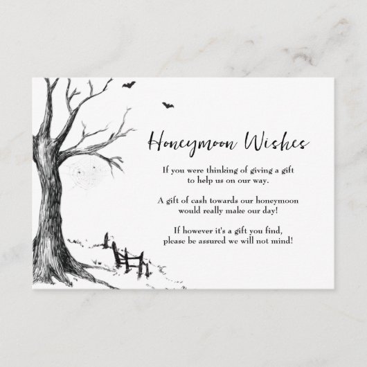 すべてのハローズエバのハロウィーン私たちのハネムーンウィッシュカード エンクロージャーカード (正面)