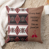すべてのハートがホームレッドフォーク枕を必要アステカとする クッション (ブランケット)