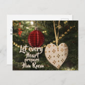 すべてのハートが彼の部屋、クリスマスカロルを準備する シーズンポストカード (正面/裏面)