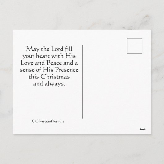 すべてのハートが彼の部屋、クリスマスカロルを準備する シーズンポストカード (裏面)