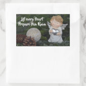 すべてのハートが彼の部屋、クリスマスカロルを準備する 長方形シール (バッグ)