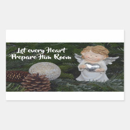 すべてのハートが彼の部屋、クリスマスカロルを準備する 長方形シール