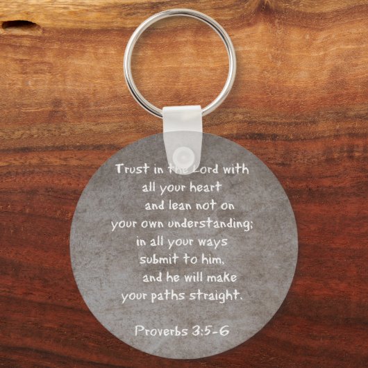 すべてのハートで主を信頼しなさい…箴言3 キーホルダー (正面)