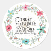 すべてのハートで主を信頼する ラウンドシール (正面)