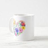 すべてのハートで生活する引用文 コーヒーマグカップ (正面左)