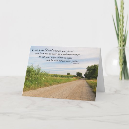 すべてのハートと主を信頼する – 聖なる書物、 経典カード サンキューカード (正面)