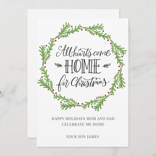 すべてのハートの来ホームをクリスマスにスクリプト化 (正面/裏面)