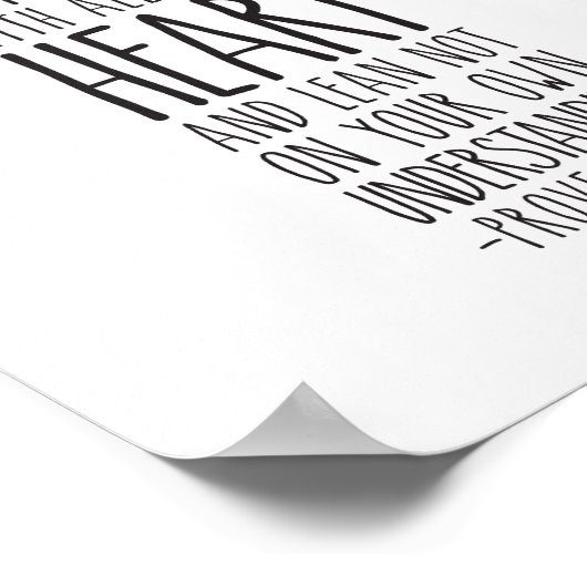 すべてのハートを主に信頼しなさい ポスター (角)