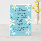 すべてのハートを使用して行く場所 カード (黄色い花)