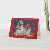"すべてのハートクリスマスのために"のパグカード家に帰ります シーズンカード (正面)