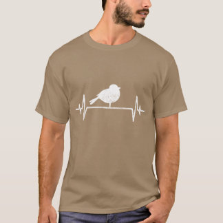 すべてのハートビートの鳥パルス自然レトロ Tシャツ