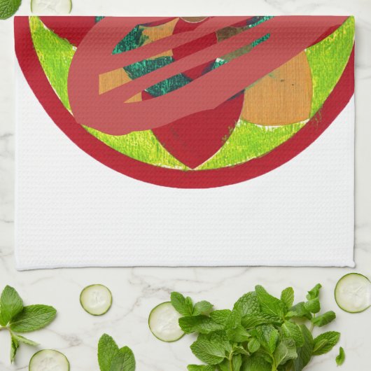 すべてのハートーホームフォーバレンタインアートプリント キッチンタオル (折り畳み)