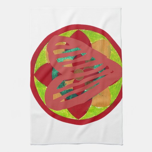 すべてのハートーホームフォーバレンタインアートプリント キッチンタオル (縦)
