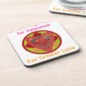 すべてのハートーホームフォーバレンタインアートプリント コースター (左側)