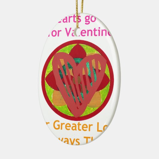 すべてのハートーホームフォーバレンタインアートプリント セラミックオーナメント (左)