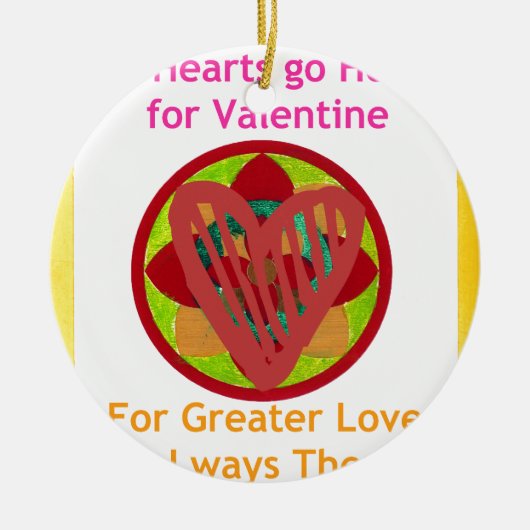 すべてのハートーホームフォーバレンタインアートプリント セラミックオーナメント (正面)